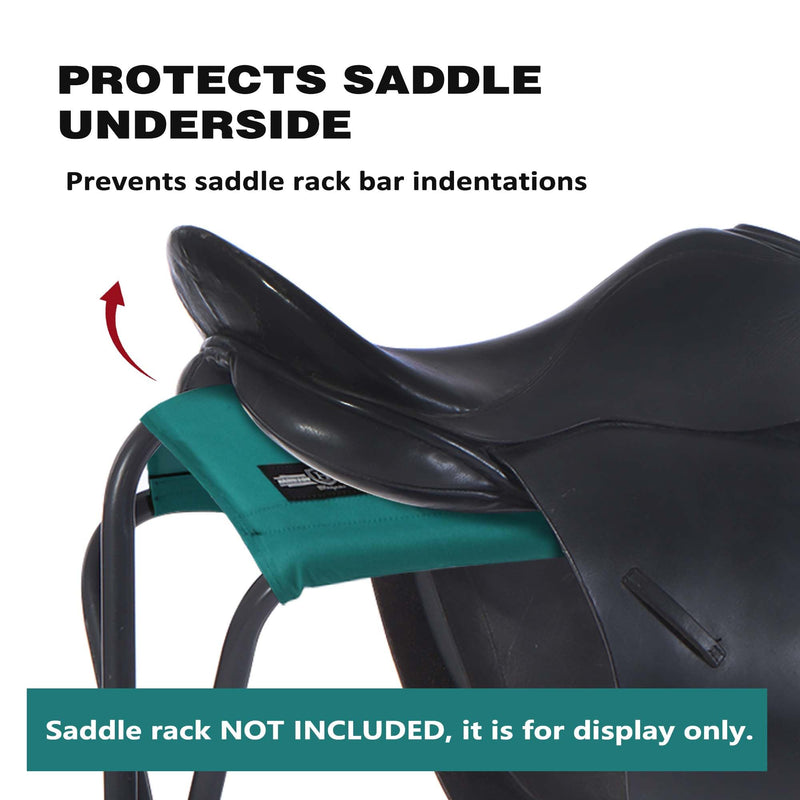 Harrison Howard Free-Standing Saddle Stand Saver Fabric Lightweight Adds Protection to Underside of Saddle Prevents Bar Indentations Secure Saddle Use with Saddle Rack, Saddle Saver Only Green - BeesActive Australia