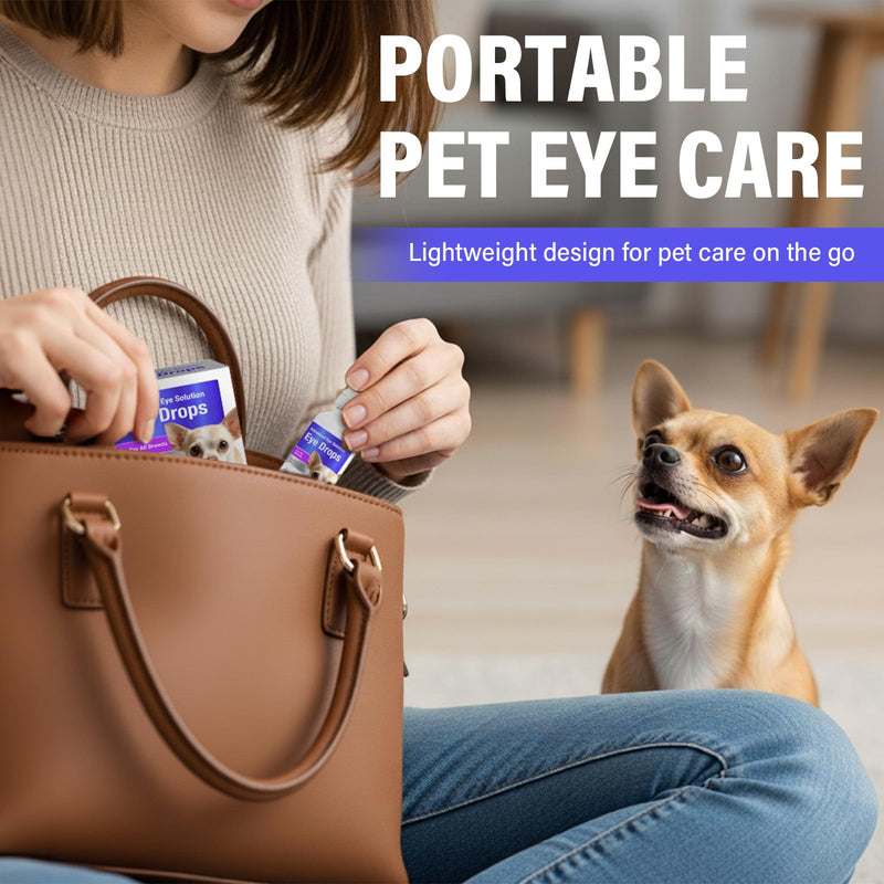 Dog Eye Drops, Premium Eye Drops for Dogs to Flush & Soothe, Advanced Dog Eye Wash for Daily Care & Tear Stain Prevention, Effective Dog Eye Infection Treatment, 10ml/2 Bottles 1Count(Pack of 1)
