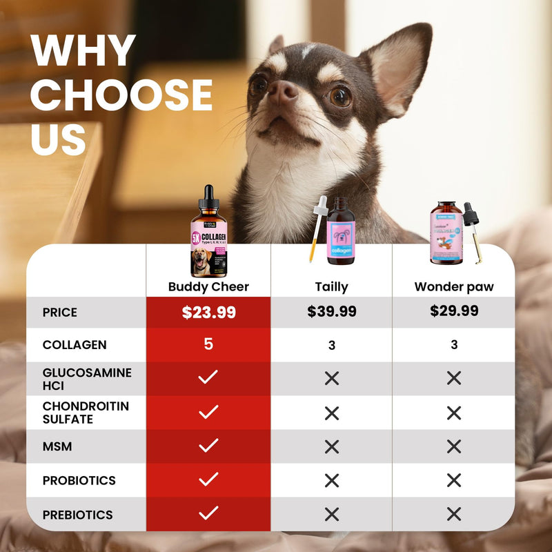 Dog Collagen Drops – 4oz Liquid Supplement for Mobility, Coat Health, and Skin Nourishment
