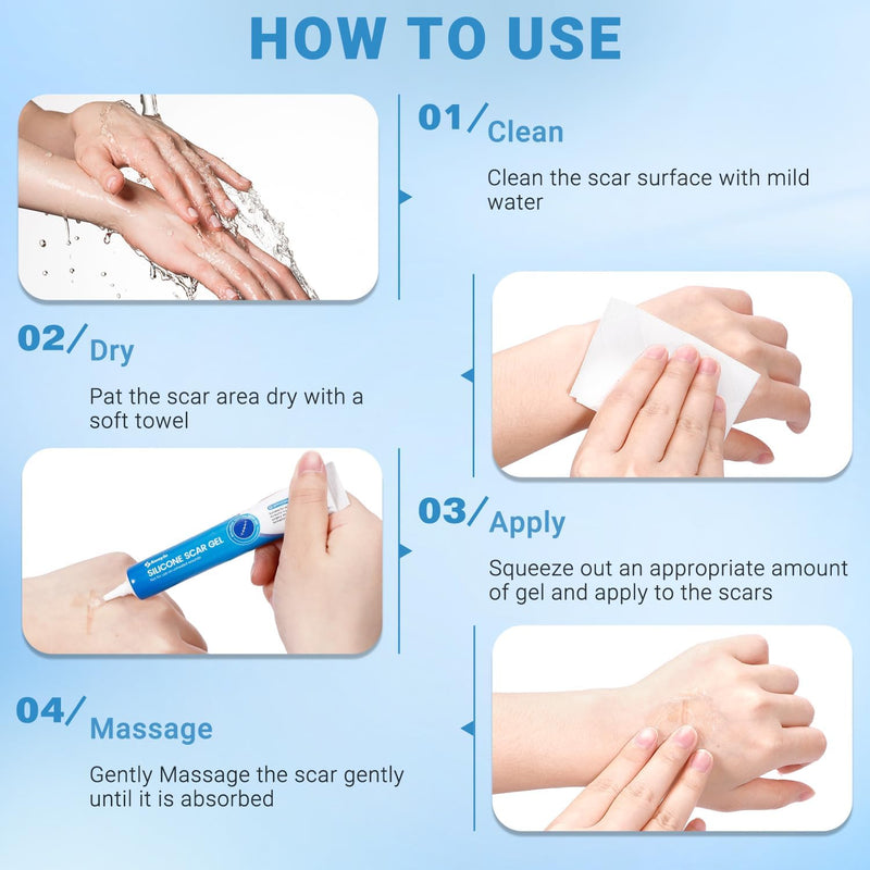Silicone Scar Gel, Scar Cream, Advanced Scar Stick for Surgical Scars, Stretch Marks, Keloid Bump Removal, Old and New Scars 0.70oz (20g) 0.7 Ounce