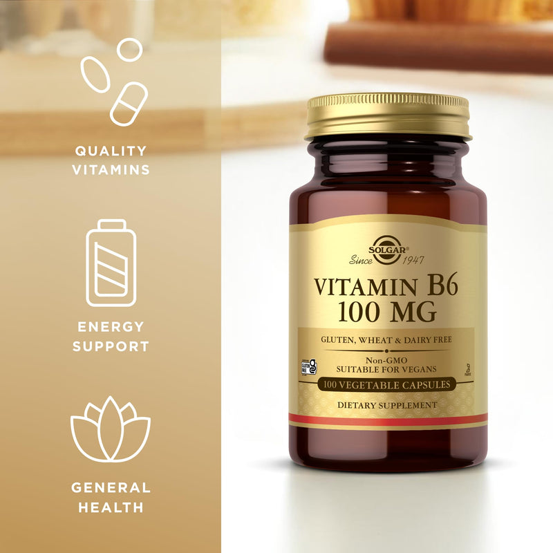 Vitamin B-6 100mg Solgar 100 Caps
