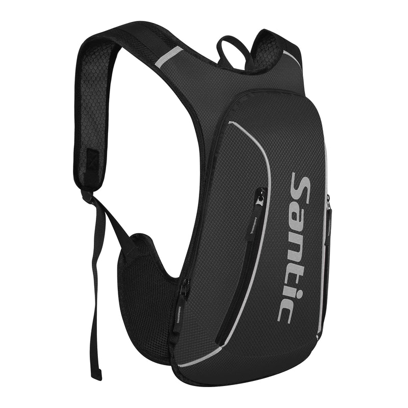 Santic Cycling Backpack Lightweight 15L Bike Hydration Biking Daypack Hiking Running Climbing Breathable Pack for Men Women Black-p086