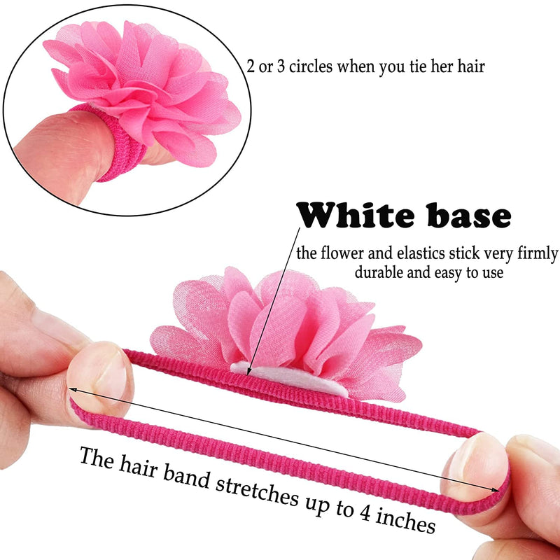 kangaroo 40 Colors Flower Small Dogs Hair Bows Hair Ties Cat Puppy Party Birthday Grooming Hair Accessories Seamless Hair Ties - BeesActive Australia