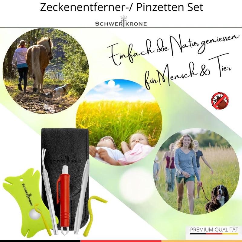 Schwertkrone set of 6 tick tweezers, tick tweezers for dogs, tick card, tick tweezers for cats, tick tweezers for humans, tick tweezers, tick hooks for dogs, tick tweezers tick set of 6 - BeesActive Australia