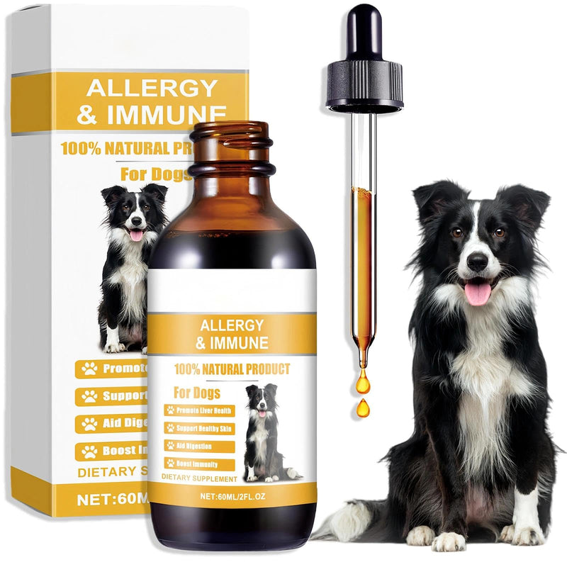 60ml Dog Yeast Infection Treatment, Soothes Allergies & Itching, Yeast Infection Treatment For Dog Itchy Skin & Ear Relief, Fast-Acting Formula For Dogs