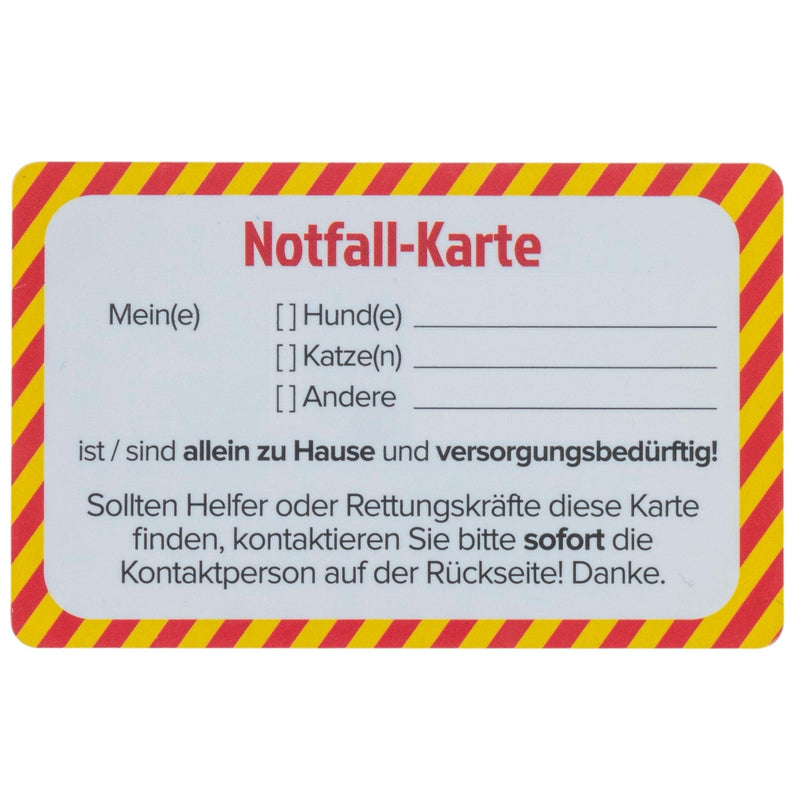 Pet Heart Pet Emergency Card - Emergency ID for Dogs & Cats - Waterproof - Credit Card Size, for Wallet, Car, Keychain, Set of 5 Safety Gadget for Pets Credit Card Size - BeesActive Australia