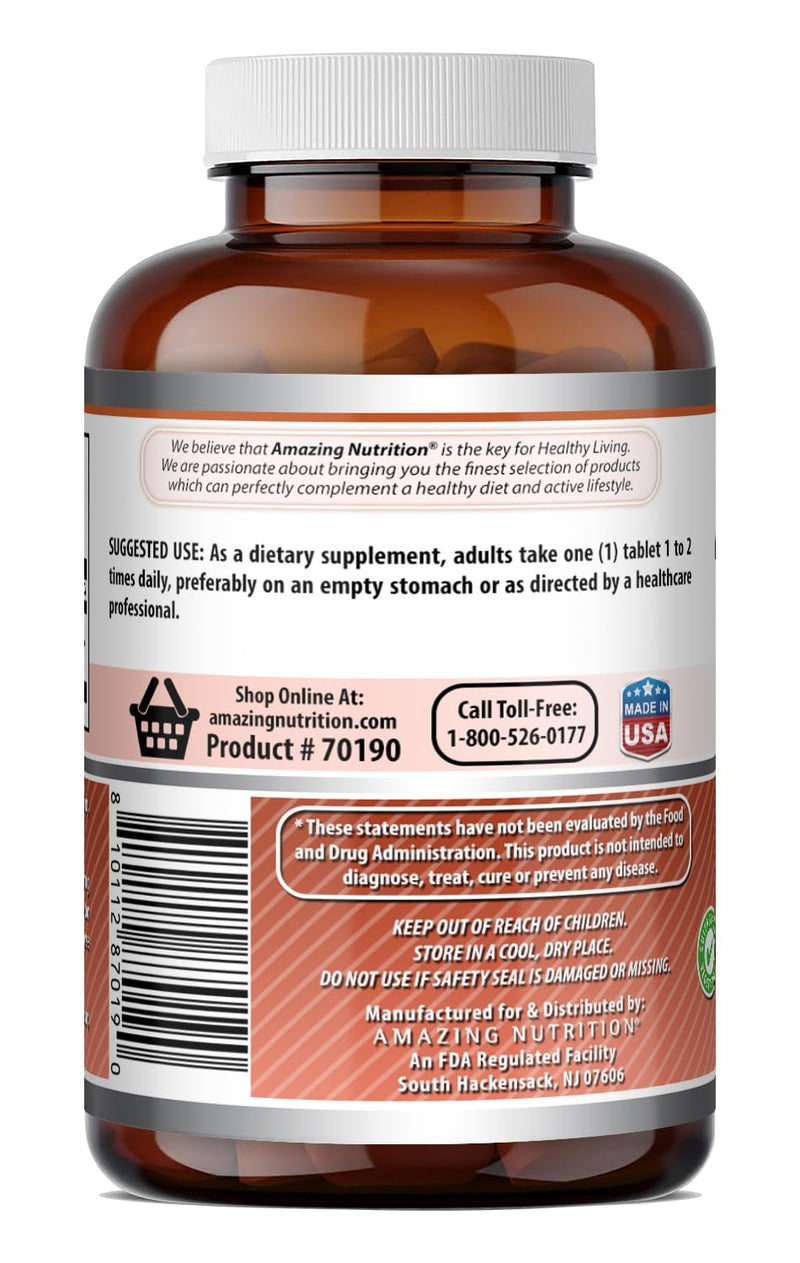Amazing Formulas L-Lysine 1000mg Amino Acid Tablets Supplement | Non-GMO | Gluten Free | Made in USA (90 Count) 90 Count