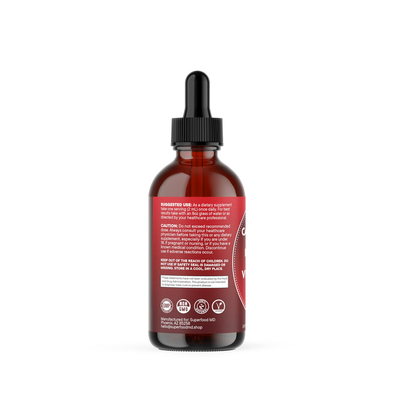 Cayenne Pepper Supplement Liquid Drops + Hawthorn Berry, Vitamin D3 K2 Beet Root Powder, Ceylon Cinnamon, Turmeric Curcumin, Organic Panax Ginseng - 2 OZ 2 Fl Oz (Pack of 1)