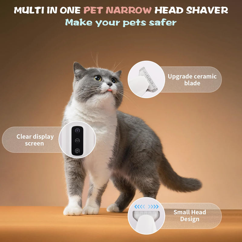 Paw Trimmer for Dogs, Beihre Dog Clipper with LED Light IPX5 Waterproof Clipper Dog Wireless Dog Paw Trimmer for Dogs Cats Paws, Eyes, Ears, Face, Body - BeesActive Australia