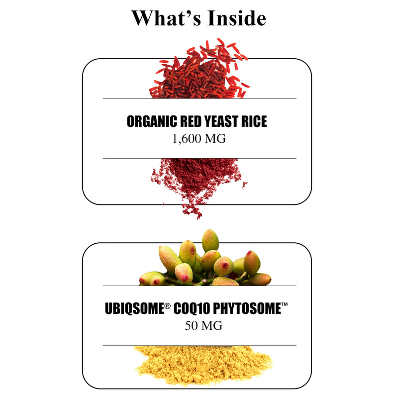 Durable RED Yeast Rice ‚Äì Organic 1,600 mg Extra Strength + CoQ10 Phytosome ‚Äì Supports Healthy Cholesterol, Heart, Lipids & Circulation ‚Äì Doctor Formulated, Non-GMO, Vegan, Made in USA (60 Capsules). 60 Count (Pack of 1) - BeesActive Australia