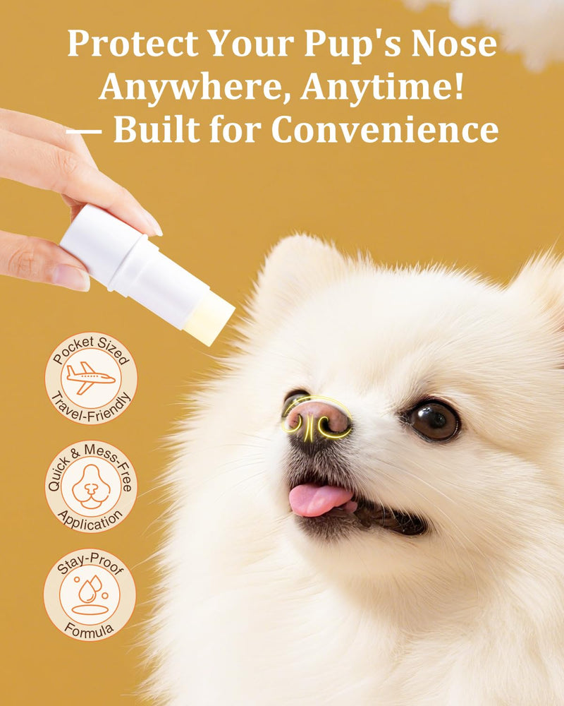 Dog Nose Sun Protector Balm - SPF25 Sunscreen for Dogs, Shea Butter & Coconut Oil Formula, Protects & Repairs Dry/Cracked Noses, Safe for All Breeds