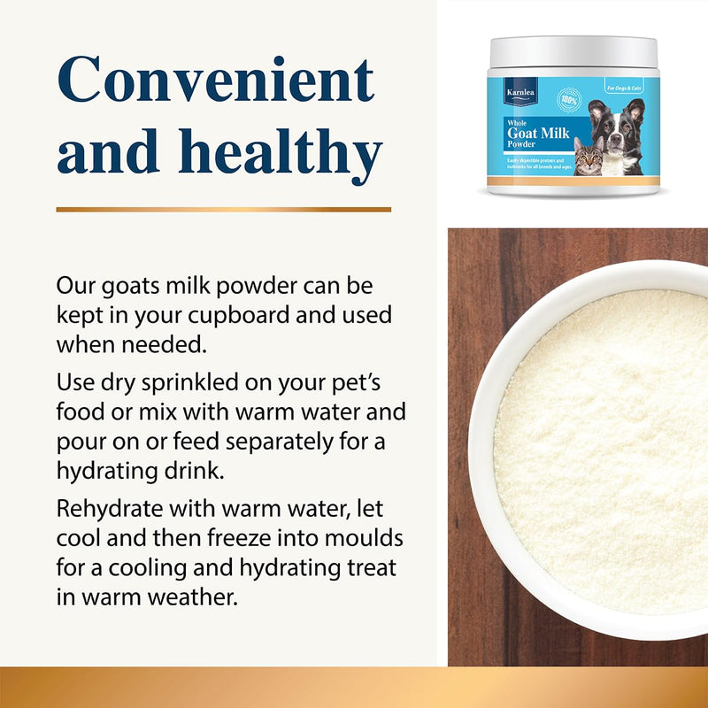 Whole Goat Milk Powder for Dogs & Cats | Digestive Health | Gentle on Digestion | Healthy Protein and Fats & Nutrients | Dog Milk | Cat Milk | 200g x 2 packs Goat Milk 200g (2 packs)