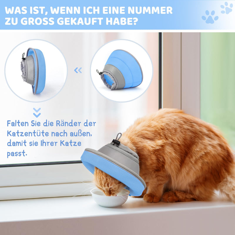Supet neck collar cat, adjustable neck collar cat collar, recovery collar soft collar cone after surgery and injuries for puppies M (neck circumference: 20.3-25.4 cm) blue - BeesActive Australia