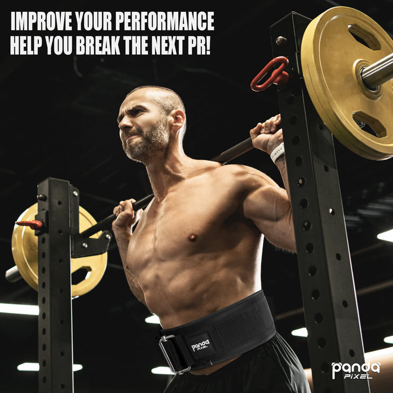 Weight Lifting Belt, PIXEL PANDA Self-Locking Weightlifting Belt, Weight Lifting belts, Premium Gym Belt for Men and Women, Professional Powerlifting Belt for Workout Fitness Squats Deadlifts Bodybuilding Medium (29-34"/75-88CM) Black - BeesActive Australia