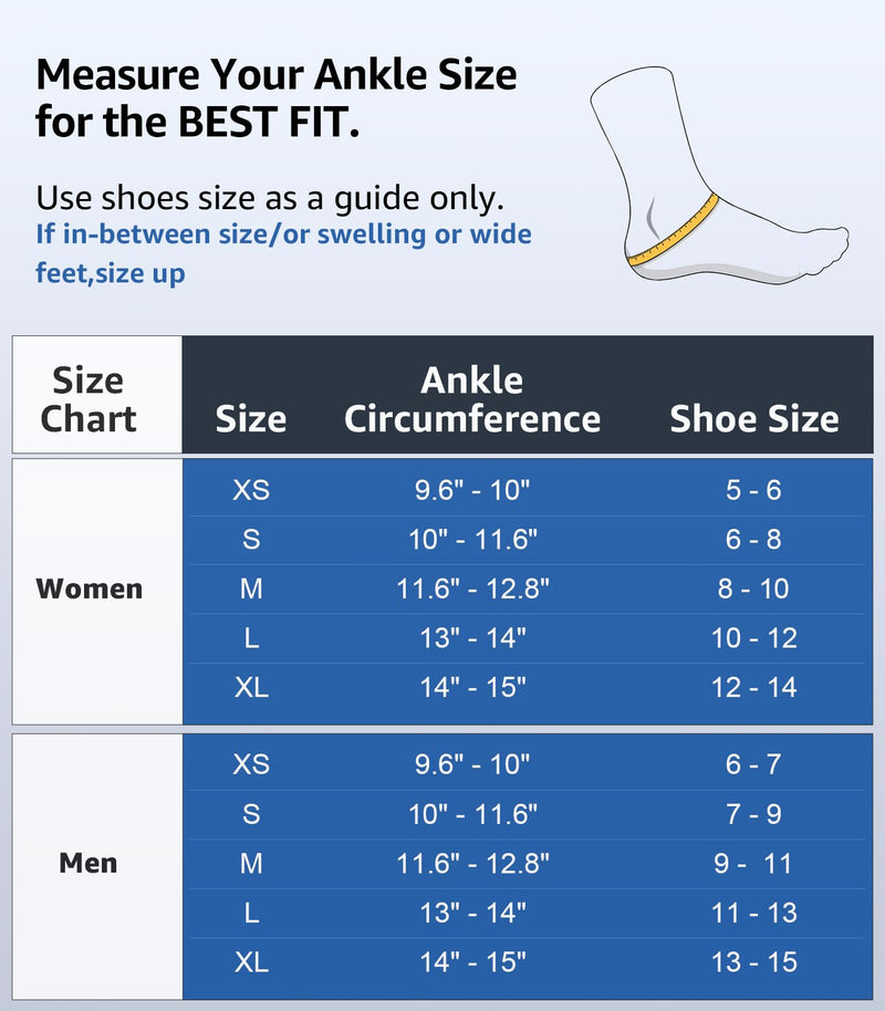Slim-Fit Ankle Brace for Sprained Ankle, Quick Lace Up Ankle Support for Women Men with 2 Auto-Shaped Pads, Air Fabric Cool Ankle Stabilizer for Injury Recover, Running,Sports, M(12”-13”) Black M(Ankle size:12"-13")