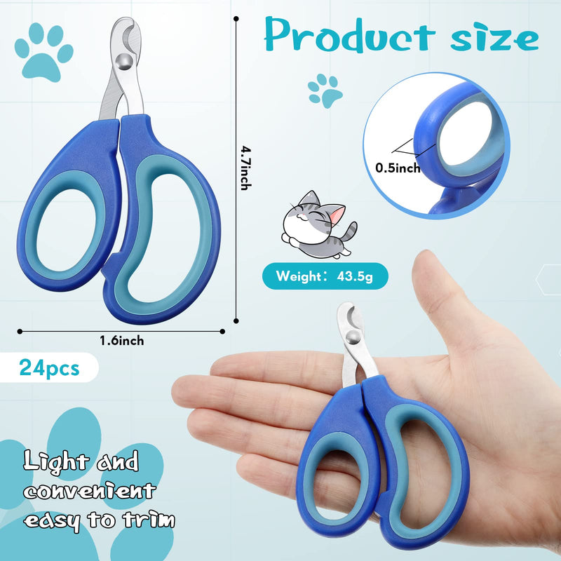 Therwen 24 Pcs Cat Nail Clipper Bulk Cat Nail Trimmer Kitten Claw Clippers Pet Nails Cutter Claw Care for Cats Kittens Bunny Puppy Rabbit Gatos Sharp Safer - BeesActive Australia