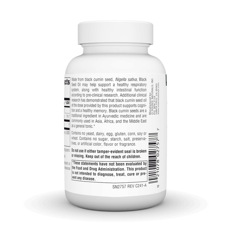Source Naturals Black Cumin Seed Oil for Respiratory Support -120 Softgels 120 Count (Pack of 1) - BeesActive Australia