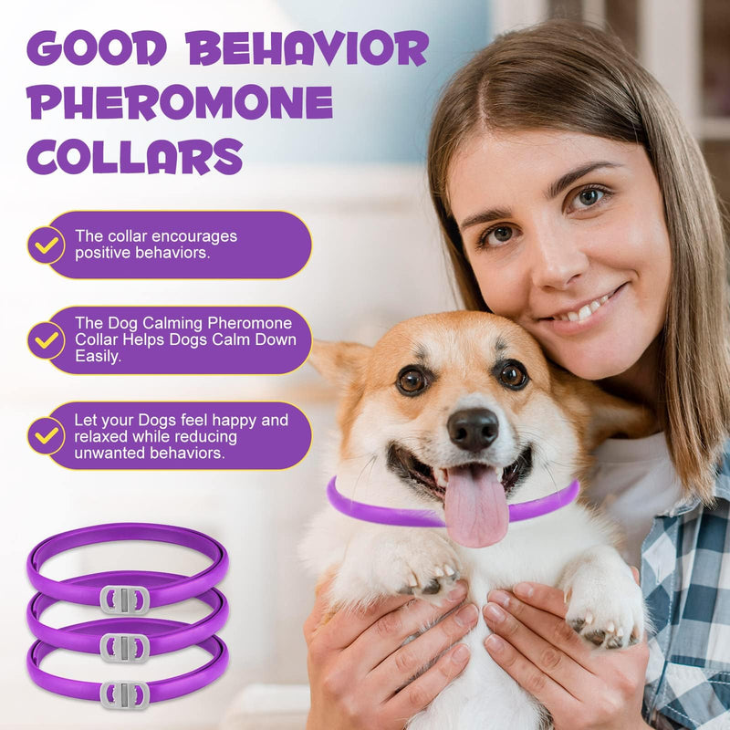 Fokroin 2 pack calming collar for dogs, anti-stress collar dog, adjustable calming collar for dogs, waterproof calming pheromone collar for dogs of all sizes - BeesActive Australia
