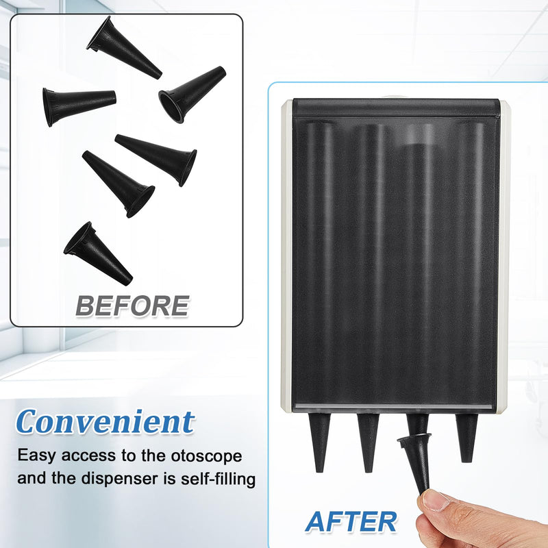 2 Pcs Reusable Otoscope Specula Dispenser Plastic Specula Dispenser for Disposable Ear Christmas, Black 2 - BeesActive Australia