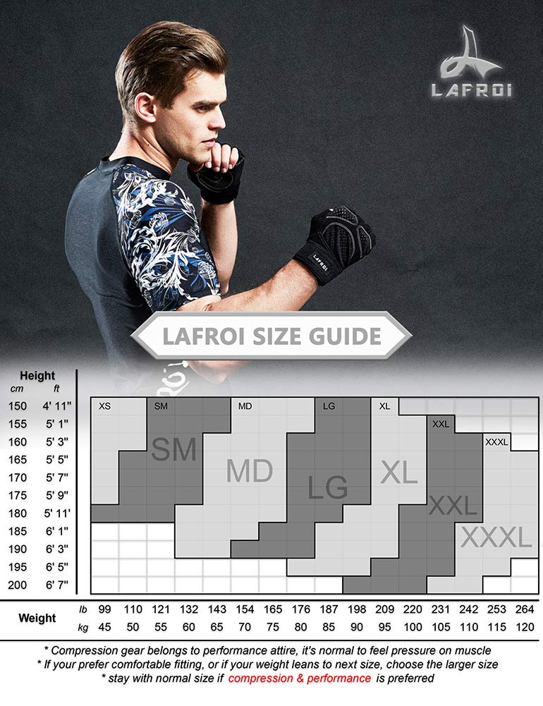 LAFROI Men's Long Sleeve UPF 50+ Baselayer Skins Performance Fit Compression Rash Guard-CLY02D Small Surge