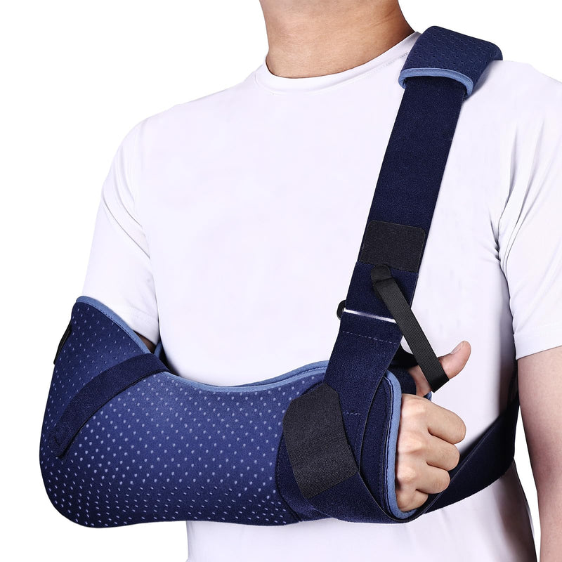 Arm Sling for Shoulder Injury with Waist Strap - Immobilizer Brace Support for Sleeping, Rotator Cuff Surgery(Comfort Version, Right, Medium, 28.5-41 inch) M Right Arm