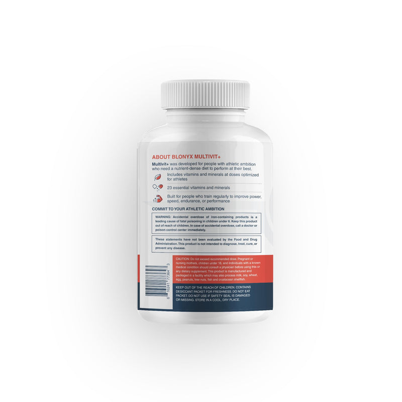 Multivit+ Athlete's Multivitamin - Whole Food-Sourced Nutrients, Supports Performance & Muscle Health, 90 Day Supply
