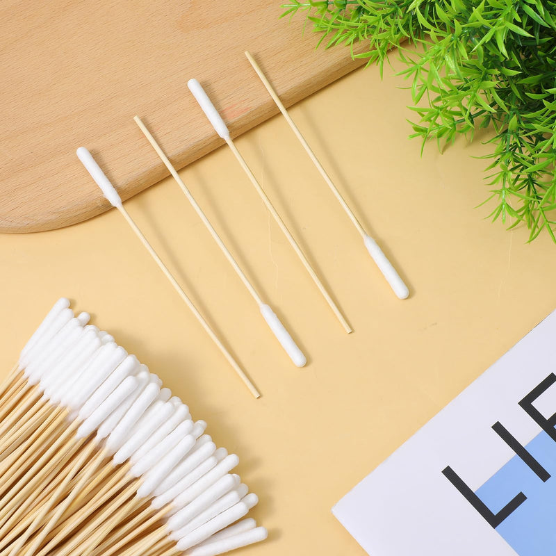 Mabor 100 Pcs 6-Inch Long Cotton Swabs - Extended Reach Pet Ear Cleaner Tool & Applicators for Dog Ear Cleaning, Electronics, Crafts, First Aid