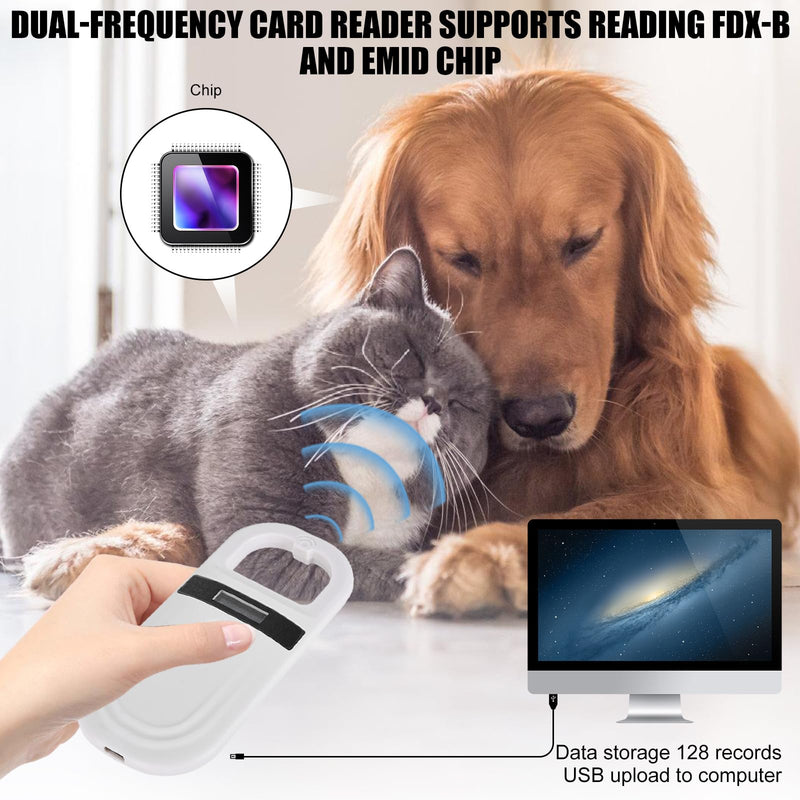 Pet ID reader, white animal chip reader, microchip reader for dogs/cats, pet microchip scanning dog microchip scanner, pet ID pet scanner pet chip reader for animal tracking - BeesActive Australia
