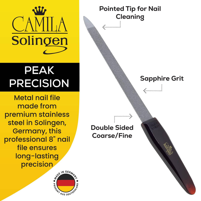 CS13 Large Heavy Duty Toe Nail Clipper for Thick Nails, Manicure and Pedicure & CS19 Large Professional Sapphire Metal Nail File for Fingernail and Toenail, Made in Solingen, Germany CS13 + CS19