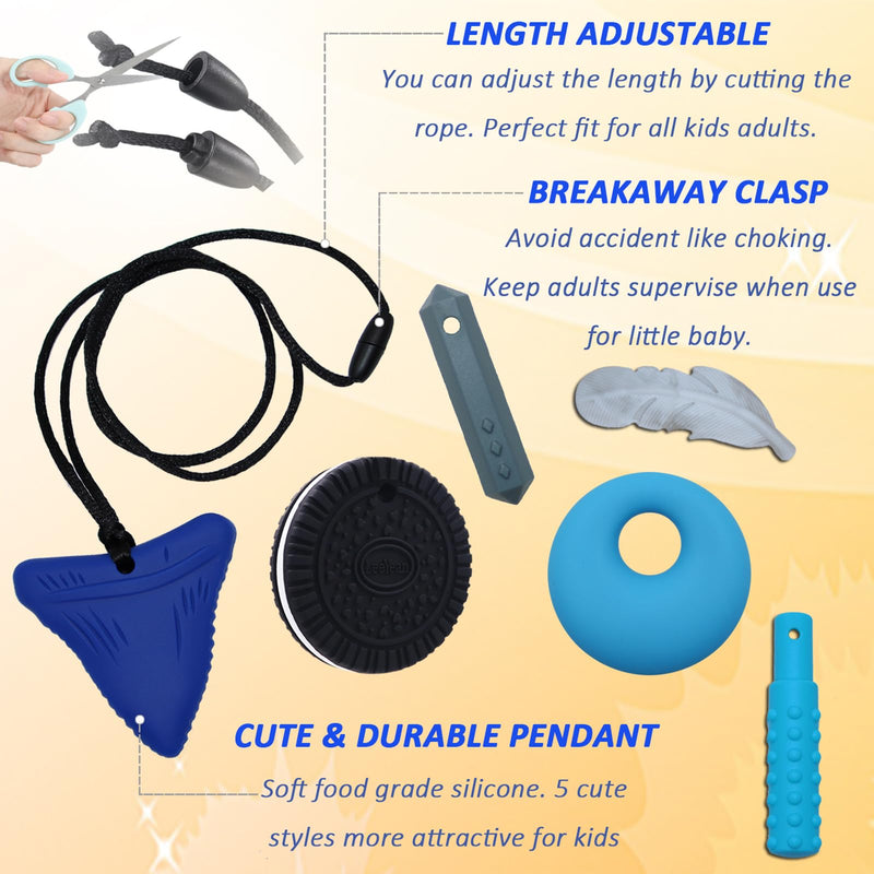Chew Necklaces for Sensory Kids, Sensory Toys for Kids with Autism, ADHD, SPD, Chewing, Autism Sensory Products Reduce Adult Anxiety Fidgeting - BeesActive Australia
