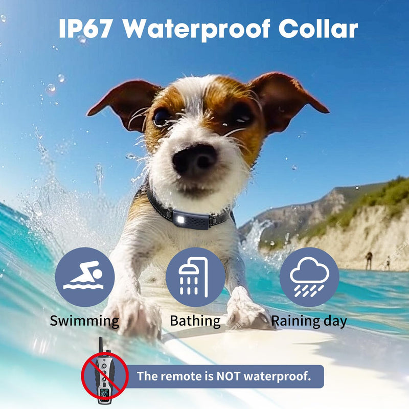 LP Dog Shock Collar - 3300Ft Dog Training Collar with Remote for Small Medium Large Dogs Rechargeable Waterproof e Collar with Beep, Vibration, Safe Shock, Flashing Light and Security Lock - BeesActive Australia