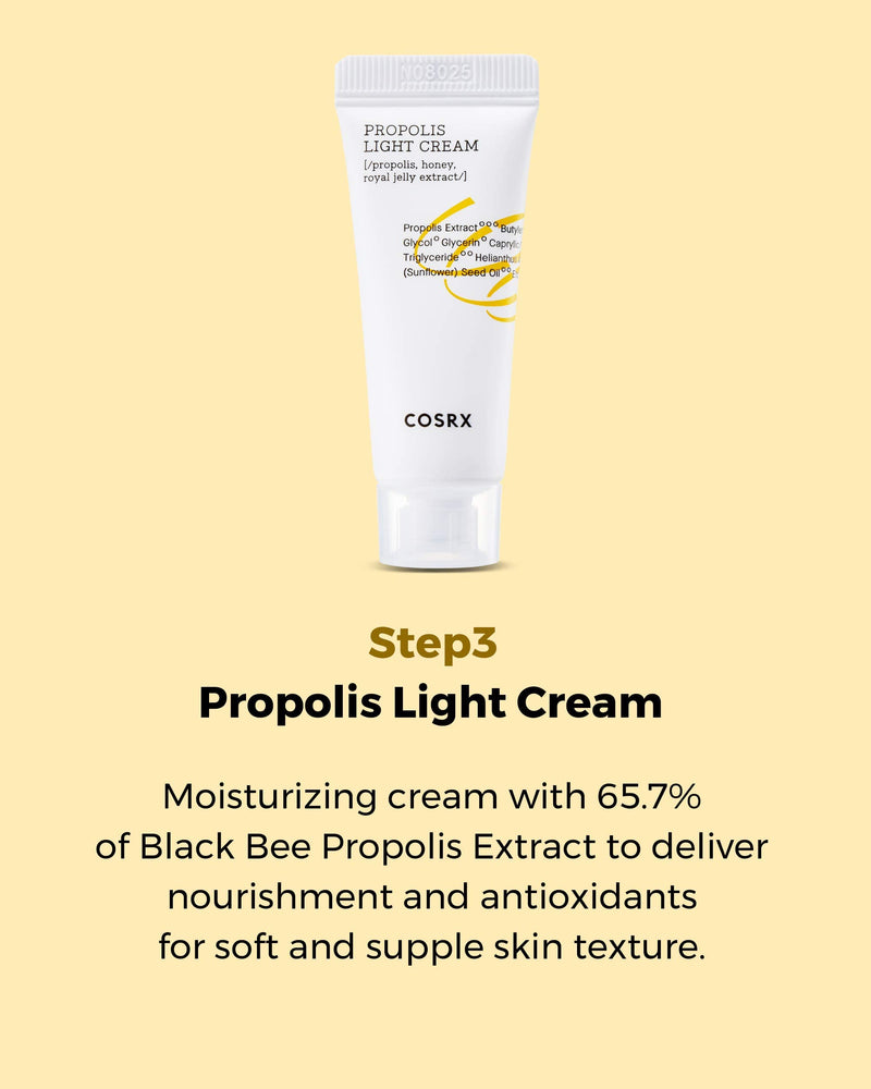 COSRX Honey Glow Kit, Korean Skin Care Set with Propolis Facial Toner, Serum, & Cream, Mini Travel Essentials, Deep Moisture, Hydration, Nourishment, Travel Size Gift Set, Korean Skin Care - BeesActive Australia