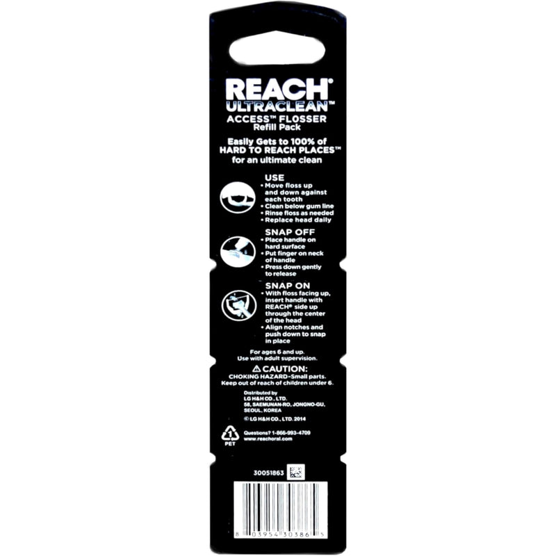 Listerine Ultraclean Access Flossers Disposable Heads Fresh Mint Crystals 28 Each (Pack of 3) - BeesActive Australia