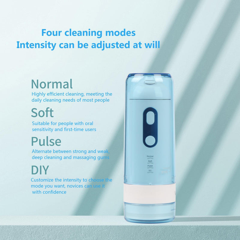 Water Dental Flosser Pick for Teeth,Cordless Portable Oral Irrigator 200ML Rechargeable Home&Travel Power Flosser,4 Modes&IPX7 Waterproof Electric Water Flosser for Teeth