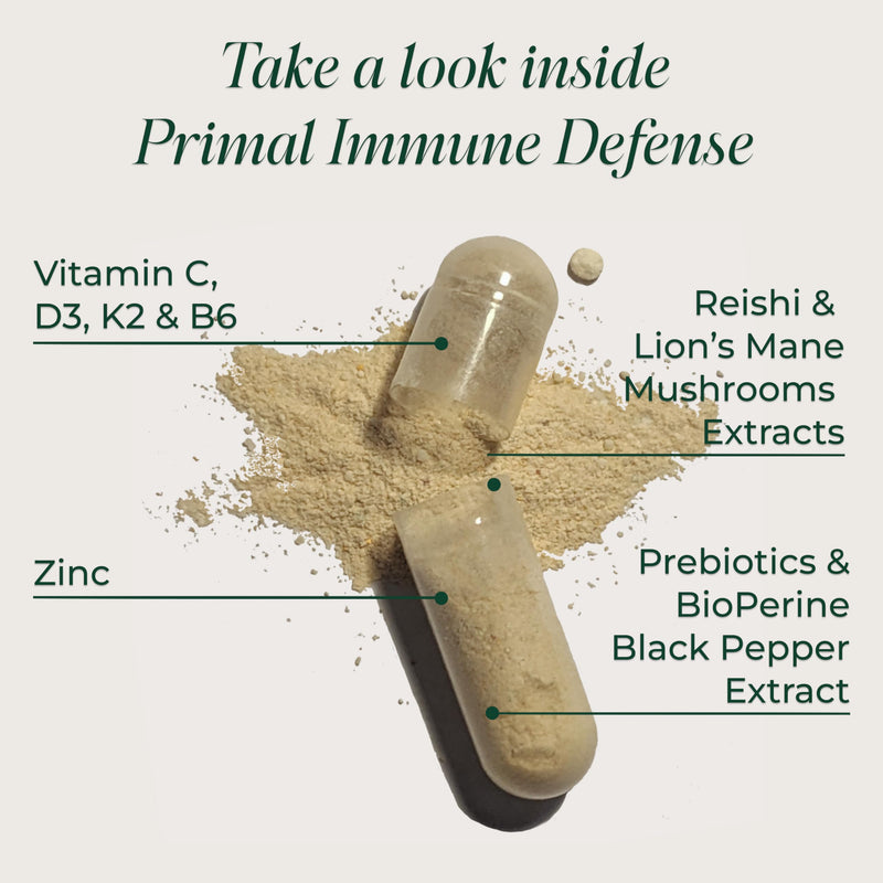Primal Harvest Immune Defense - Daily Supplement, Gluten & Soy Free 30 Count (Pack of 2)