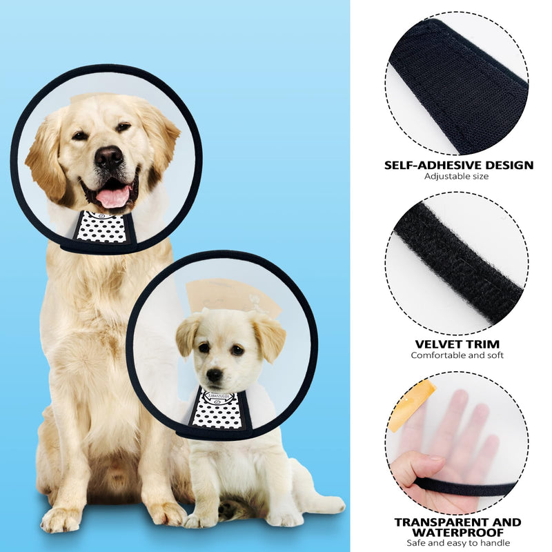 Mesybveo Pack of 2 Neck Brace for Dogs, Cat Neck Brace Made of Plastic, Lightweight Elizabethan Collar, Cone Adjustable Neck Brace for Pets, Dog Funnel for Cats, Dogs (18-27 cm) - BeesActive Australia