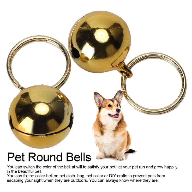 2 Pack Rustproof Copper Bells Extra Loud Cat Dog Portable Collar Bell for Birds and Wildlife Protection (Gold) - BeesActive Australia