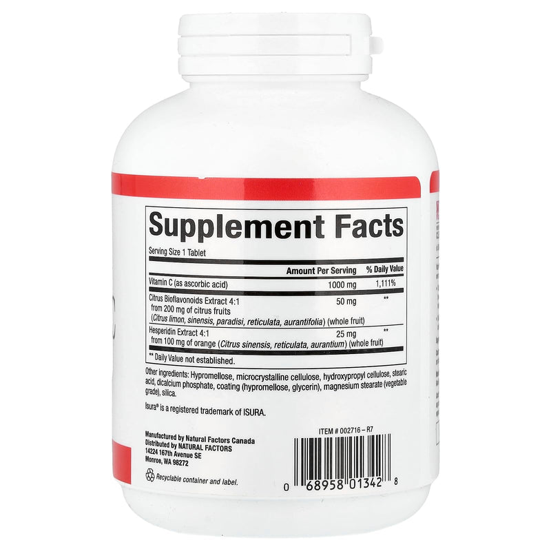 Natural Factors, Vitamin C 1000 mg, Time Release Antioxidant Support for Immune and Bone Health
