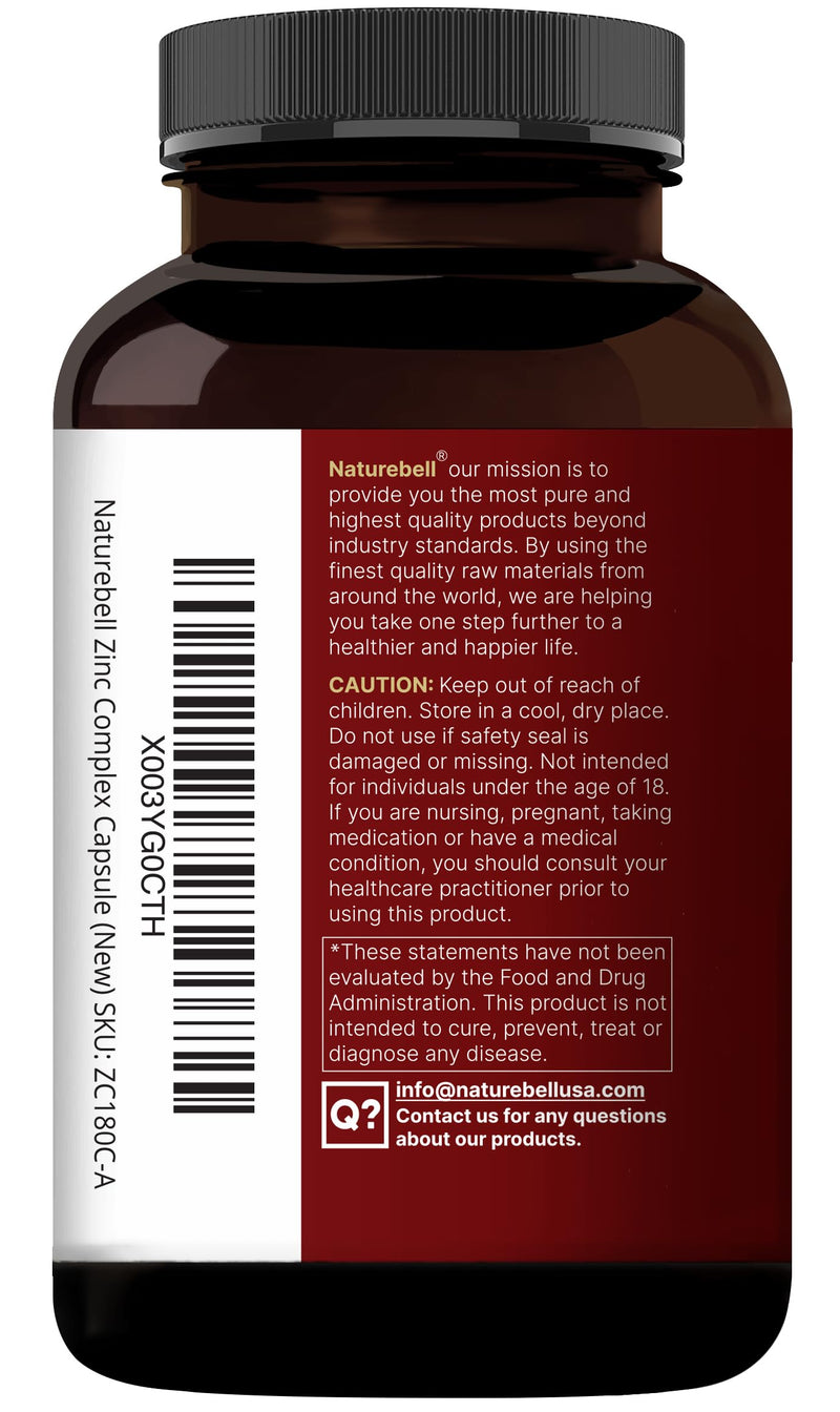 NatureBell Zinc Quercetin with Vitamin C & D3, 480 Capsules (2 Pack) | Quercetin 1,000mg + Zinc 50mg + Vitamin C 250mg + Vitamin D3 5,000 IU | 4-in-1 Advanced Immune & Lung Support | ZincVanta Formula 240 Count (Pack of 2)