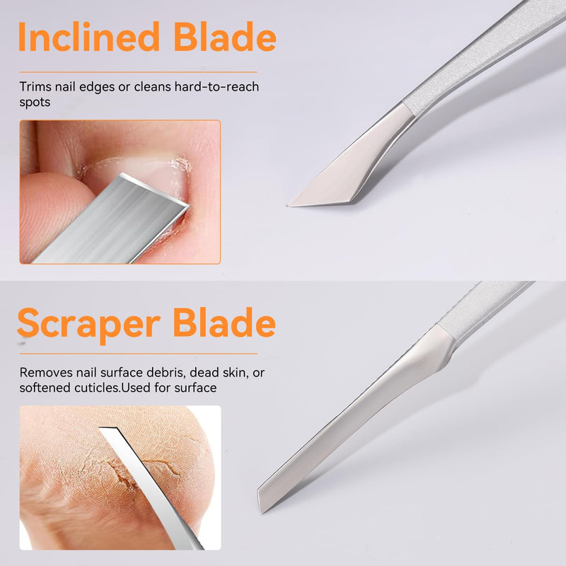 Famlife 7-Piece Professional Pedicure Kit with Toenail Scissors Cuticle Trimmer Nail File Pedicure Knife Blade,Stainless Steel Tools Ingrown Toenail Removal Kit for Nail Care Brown