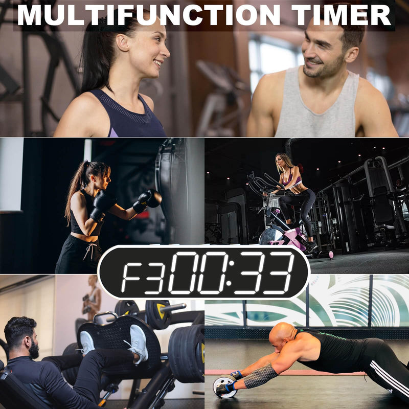 Portable LED Gym Timer, Workout Clock for HIIT Tabata Fitness at Home,Garage,Outdoors. Multiple functionality with Customizable Interval Setting, Easy to Read Display. - BeesActive Australia