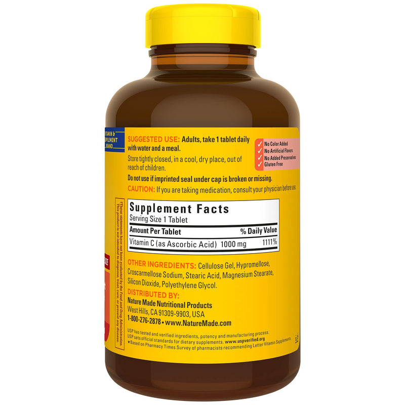 Nature Made Extra Strength Vitamin C 1000 mg, Dietary Supplement for Immune Support, 300 Tablets, 300 Day Supply 300 Count (Pack of 1) - BeesActive Australia