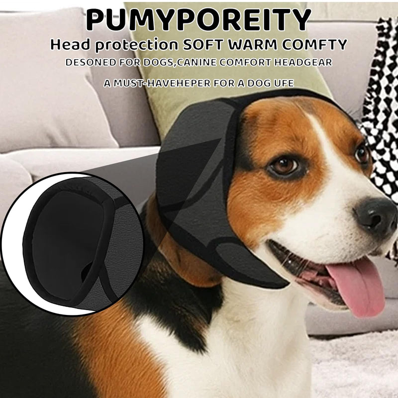Grey Dog Ear Defenders, Adjustable Noise Cancelling Ear Muffs for Dogs, Soft Comfortable Protection for Bathing Grooming and Loud Events Large (45-60 cm)