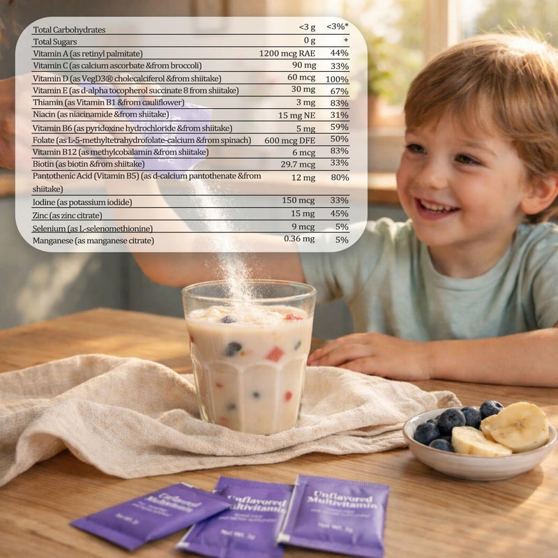 Peehss Vitamin Powder - Unflavored Multivitamin, with 19 Vitamins & Minerals, Fruit & Veggie Blend, Sugar-Free, 30 Stick Packs 1