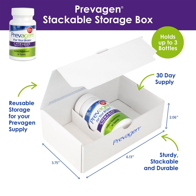Prevagen Regular Strength Mixed Berry Chewables with Storage Box, 1-Pack | For Your Brain, 1 Month Supply, 10mg Apoaequorin, 50mcg Vitamin D3, 30 Tablets per Bottle 30 Count (Pack of 1)
