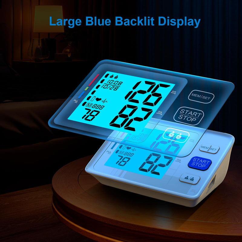Blood Pressure Monitor for Home Use with Dual Cuffs, Upper Arm 1 monitor + 2 cuff sizes