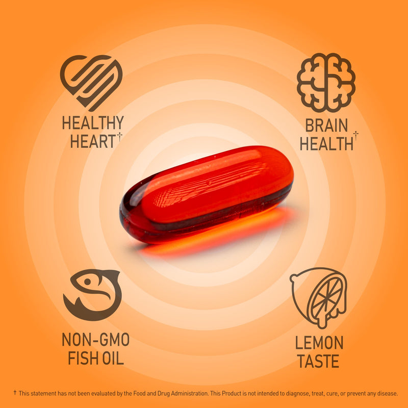 Nanowell True Sea Red Omega-3 Premium with Astaxanthin, DHA & EPA - Immune Support, Fish Oil - 60 Softgels