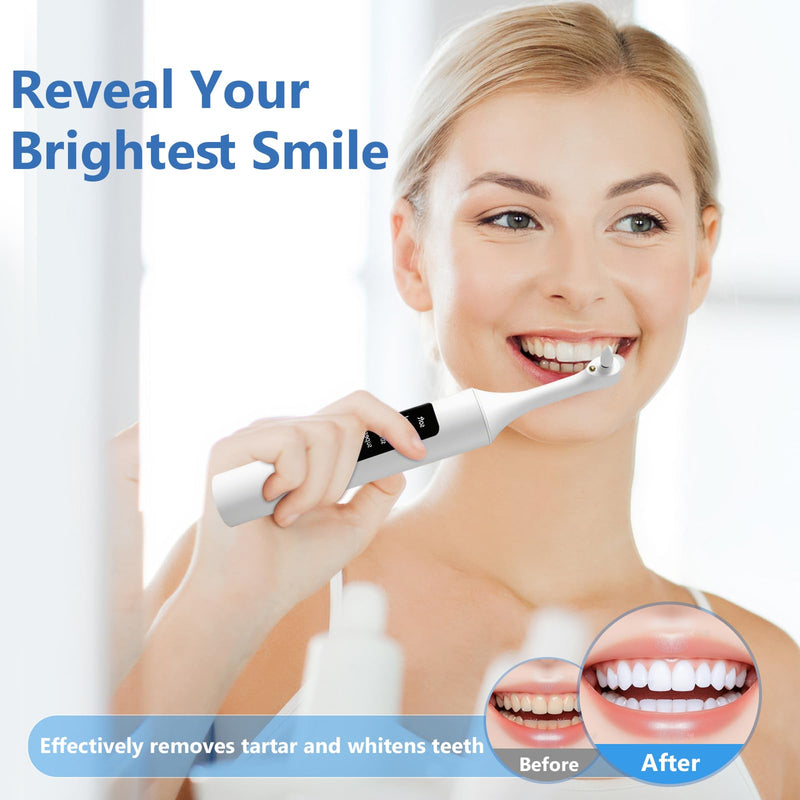 Teeth Polisher Kit: 6 Heads, 5 Speed Modes - for Teeth Cleaning Tools, Suitable for Daily Home Use,USB Rechargeable Teeth Whitening Kit with LED Light - BeesActive Australia