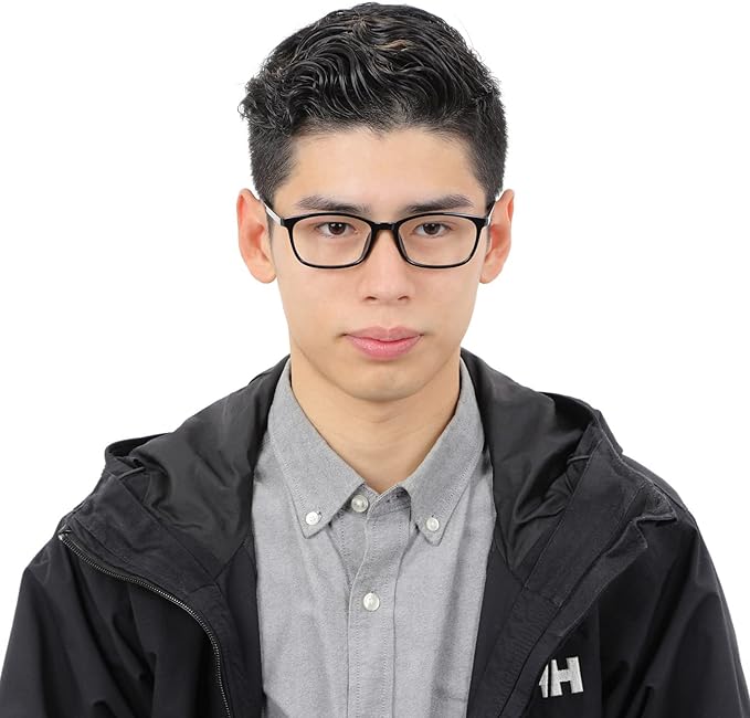 EVERNEVER AZ Label EVAZ-004C1-NS-L Glasses, Prescription Glasses, Prescription Glasses, Prescription Glasses, Myopia, Myopia, Astigmatism, Men's, Black (Regular to Slightly Larger Size), Black -  Australia
