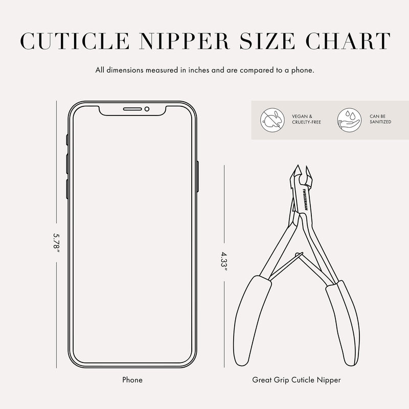 Tweezerman Great Grip Cuticle Nipper (Black/Stainless Steel) - BeesActive Australia